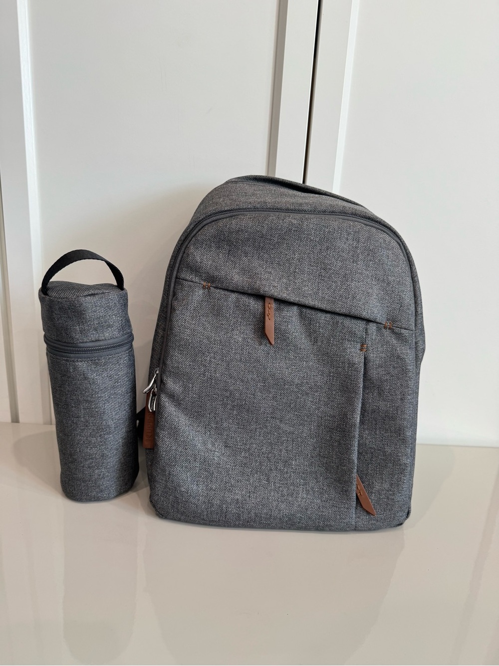 Uppa baby- Grey Backpack with Bottle Holder